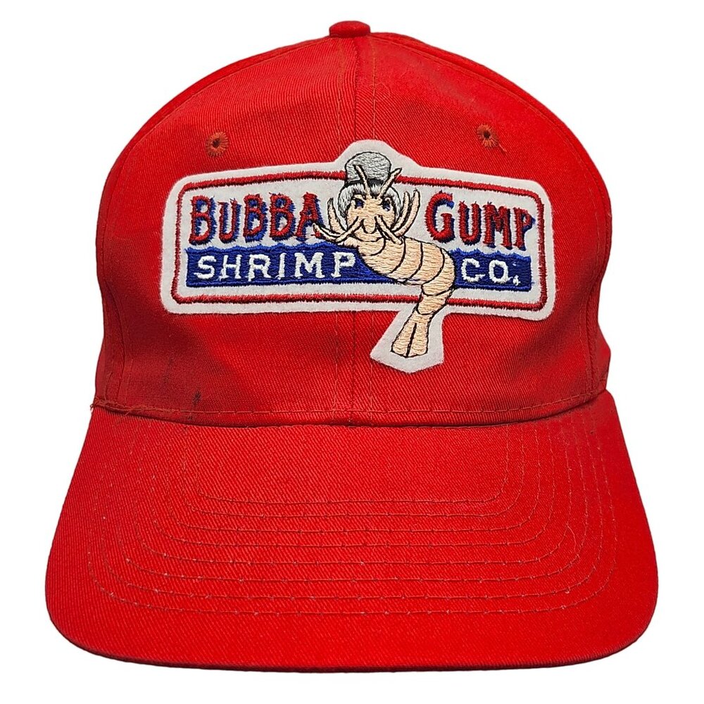 Vintage Bubba Gump Shrimp Company Forrest Red Logo Embroidered Snapback Hat